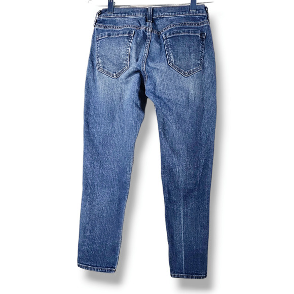 EUC Old Navy Distressed Boyfriend Skinny Jeans Sz. 0 Regular Happy Blue - Picture 3 of 11